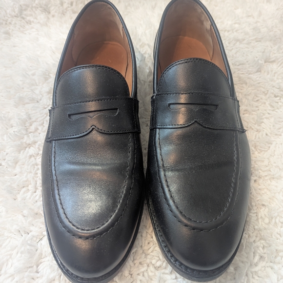 Allen Edmonds Black Leather Penny Loafers - Picture 1 of 10